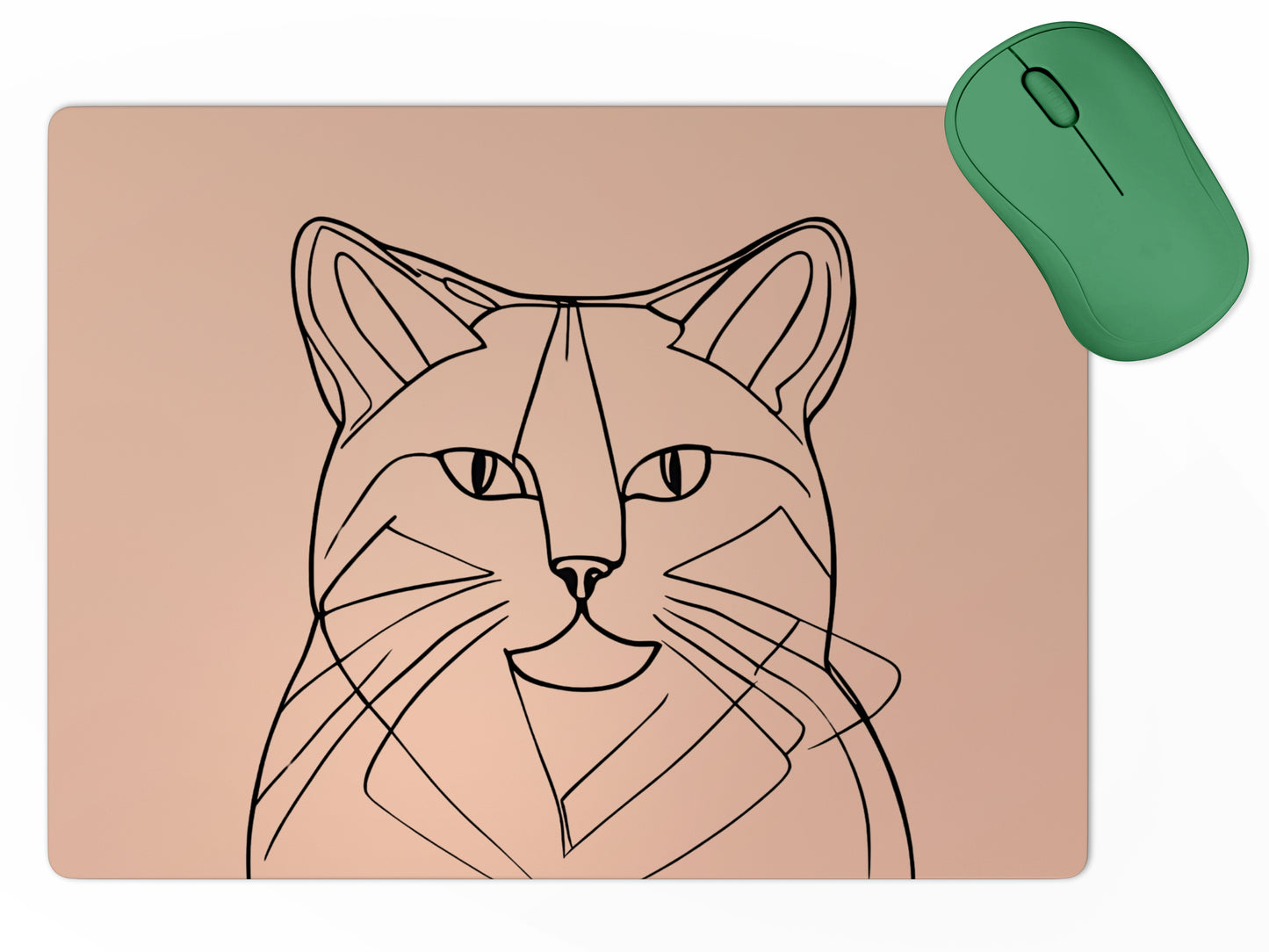 Minimalist Cat Outlinemousepad mockup style 5