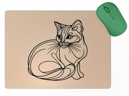 Bold Cat Outlinemousepad mockup style 5