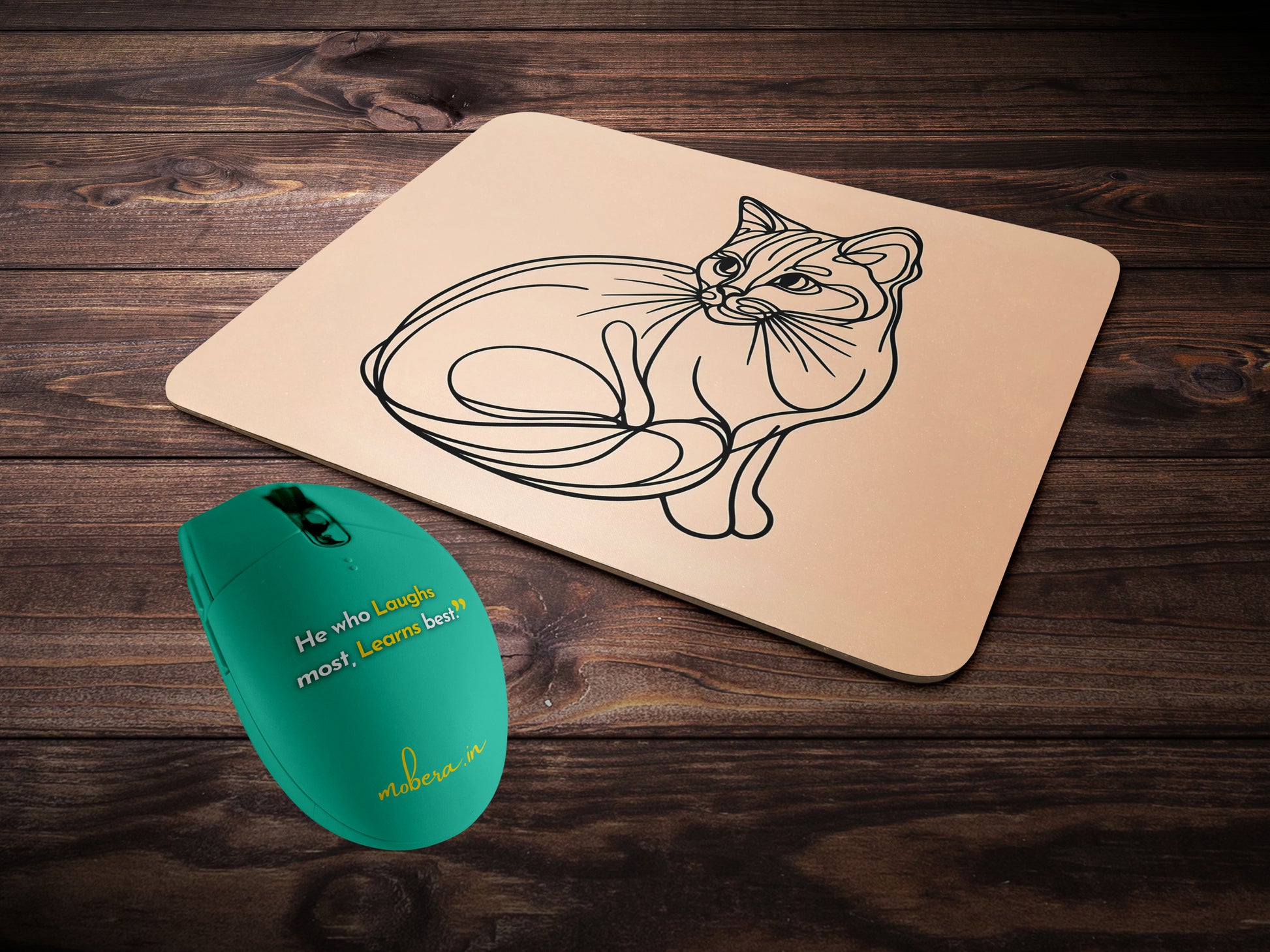 Bold Cat Outlinemousepad mockup style 2