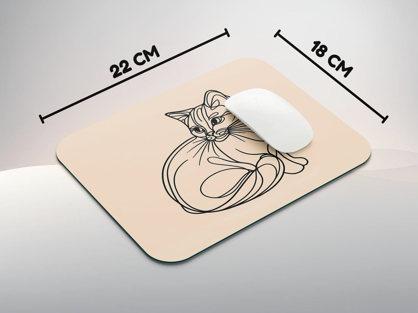 Bold Cat Outlinemousepad mockup style 3