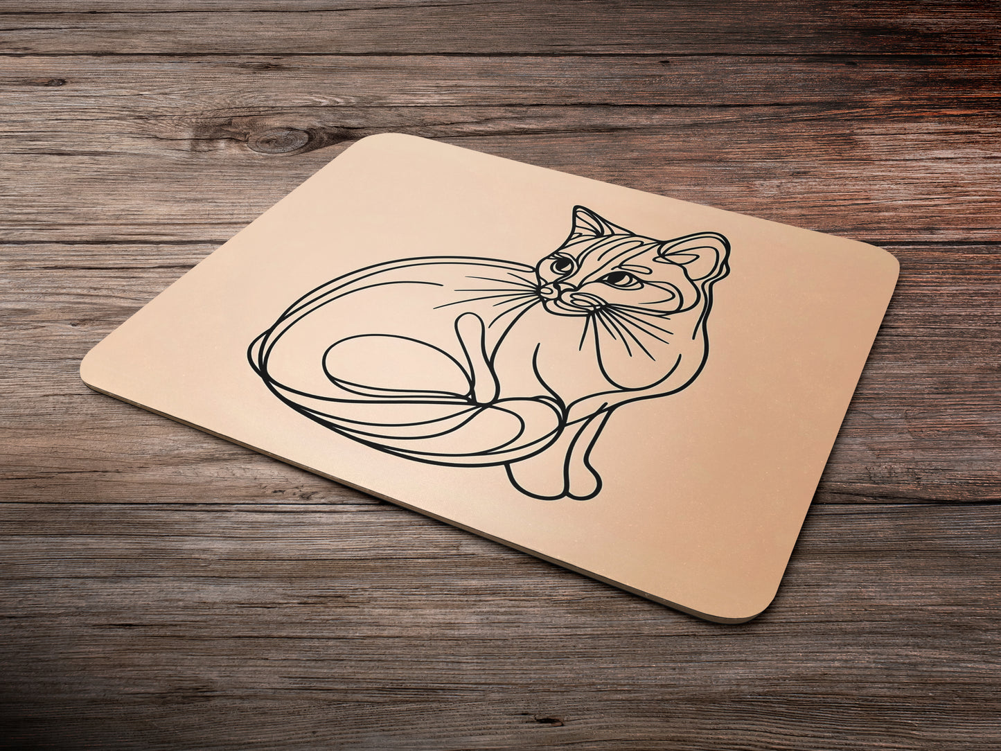 Bold Cat Outlinemousepad mockup style 6