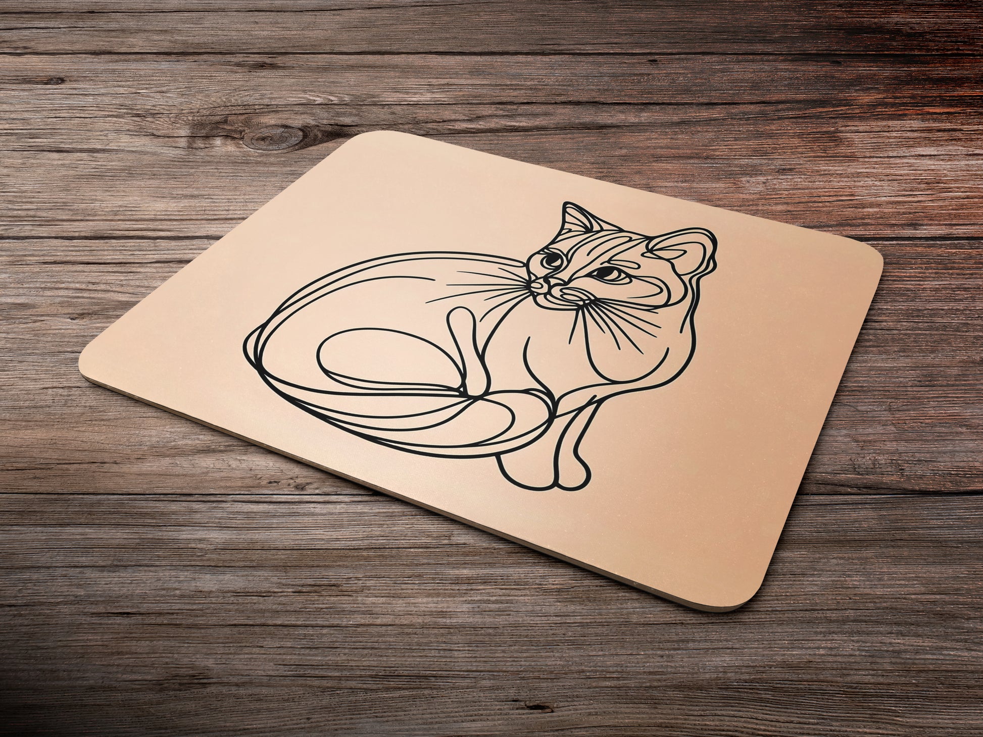 Bold Cat Outlinemousepad mockup style 6