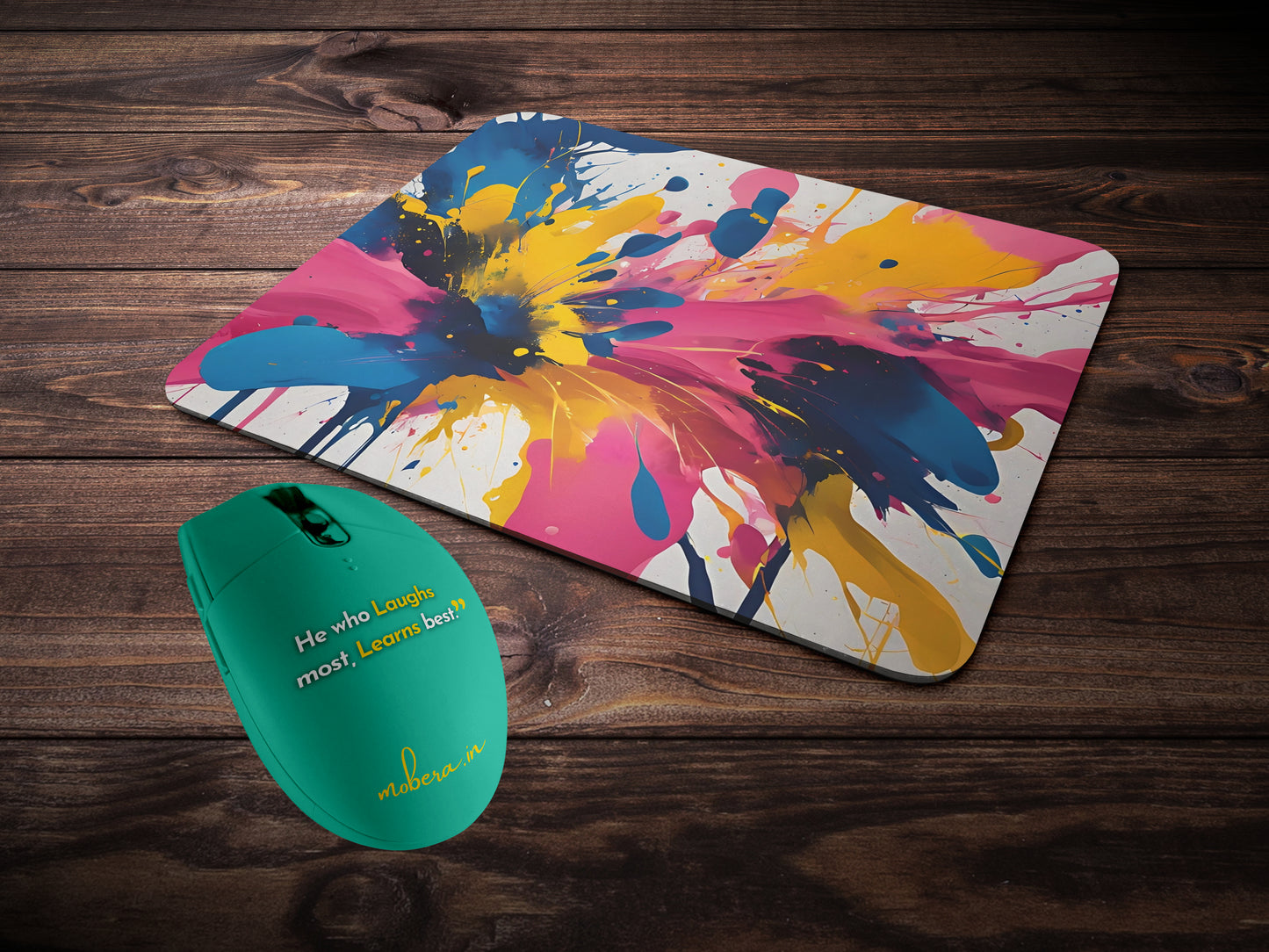 Colorful Splash Abstractmousepad mockup style 2