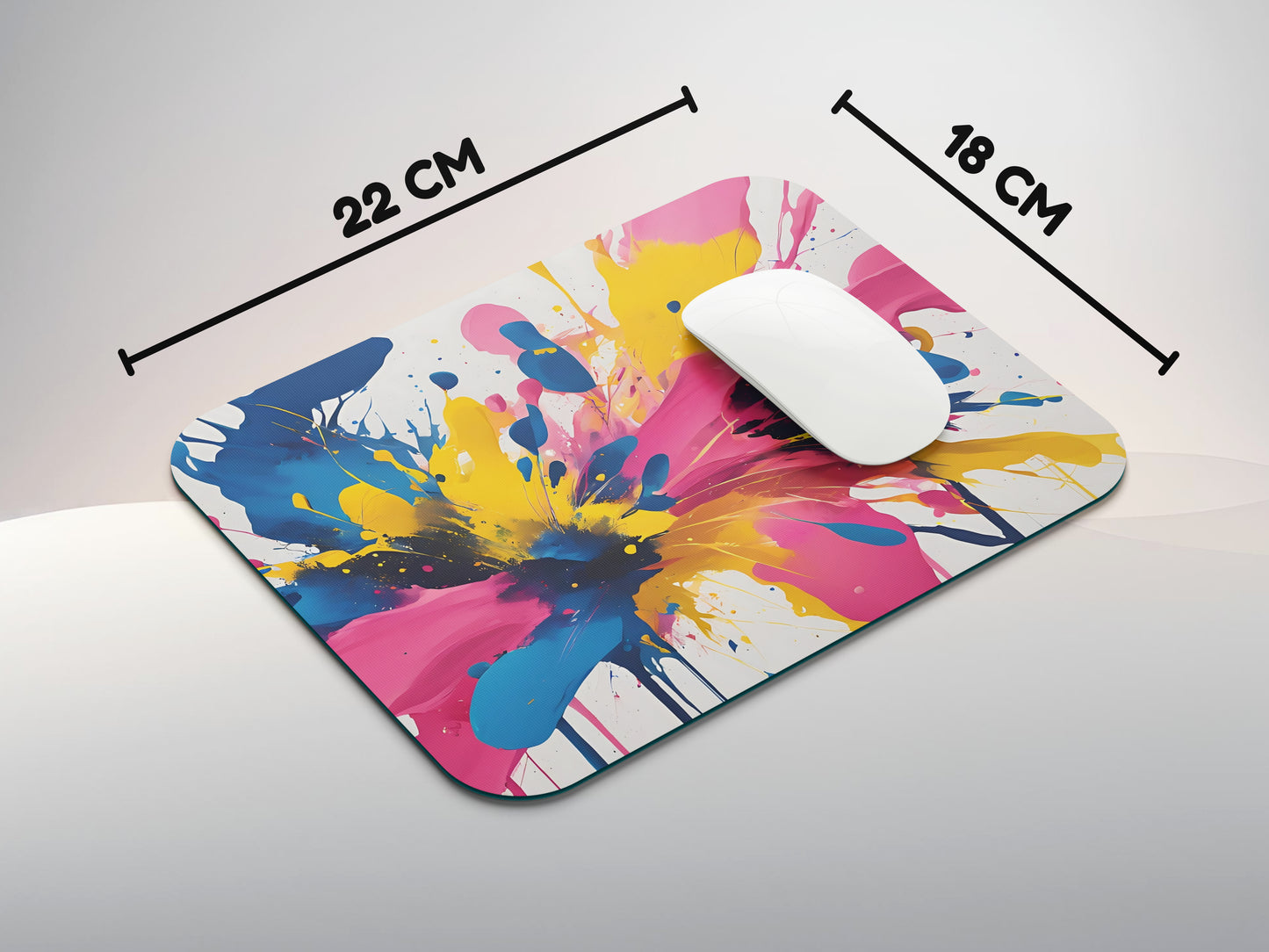 Colorful Splash Abstractmousepad mockup style 3