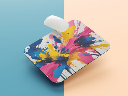 Colorful Splash Abstract mousepad mockup style 1