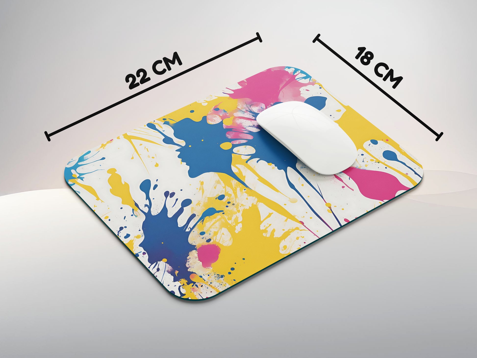 Vibrant Splash Abstractmousepad mockup style 3