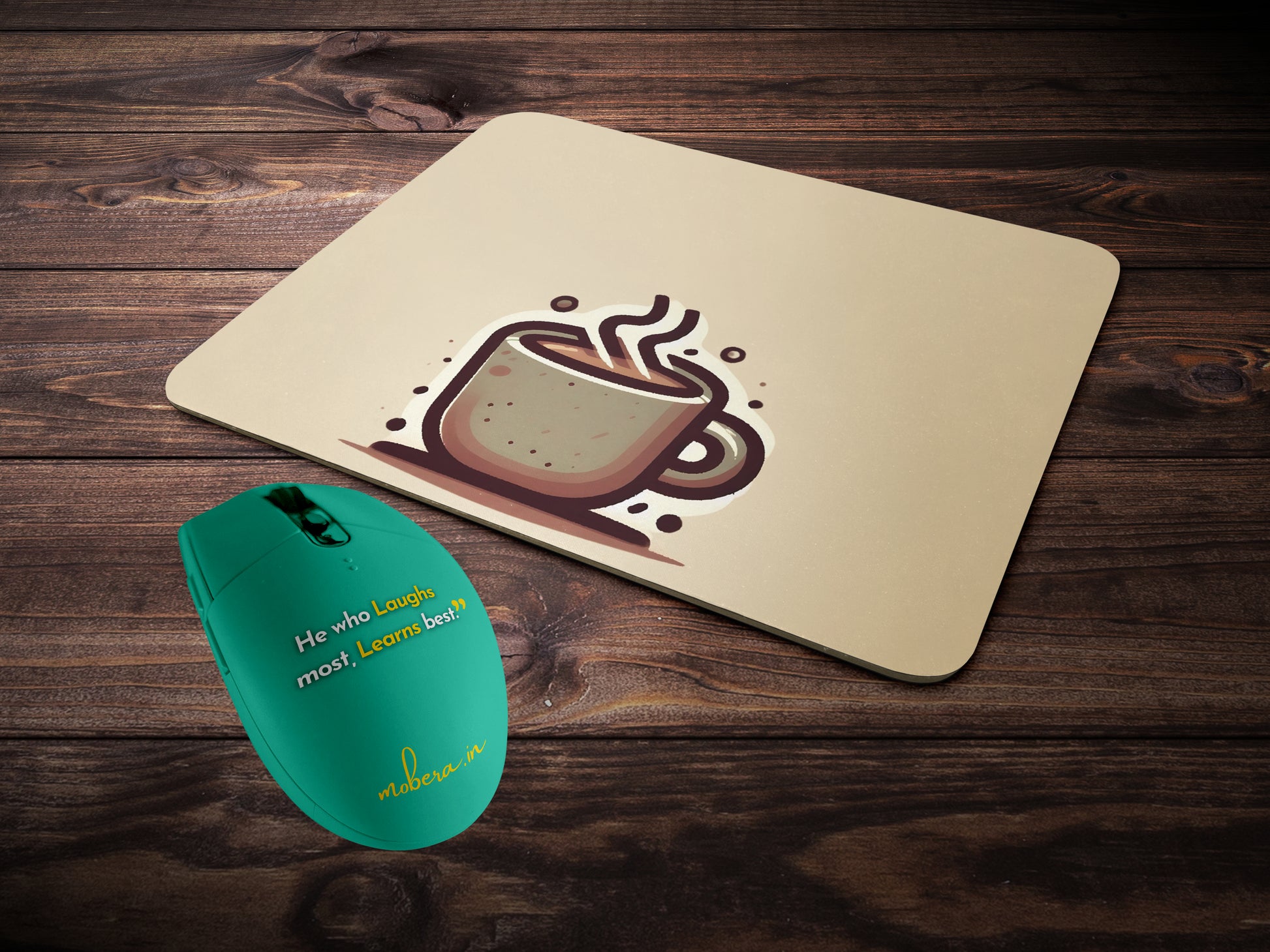 Quirky Coffee Cupmousepad mockup style 2