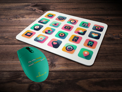 Modern Mobile Menu Iconsmousepad mockup style 2