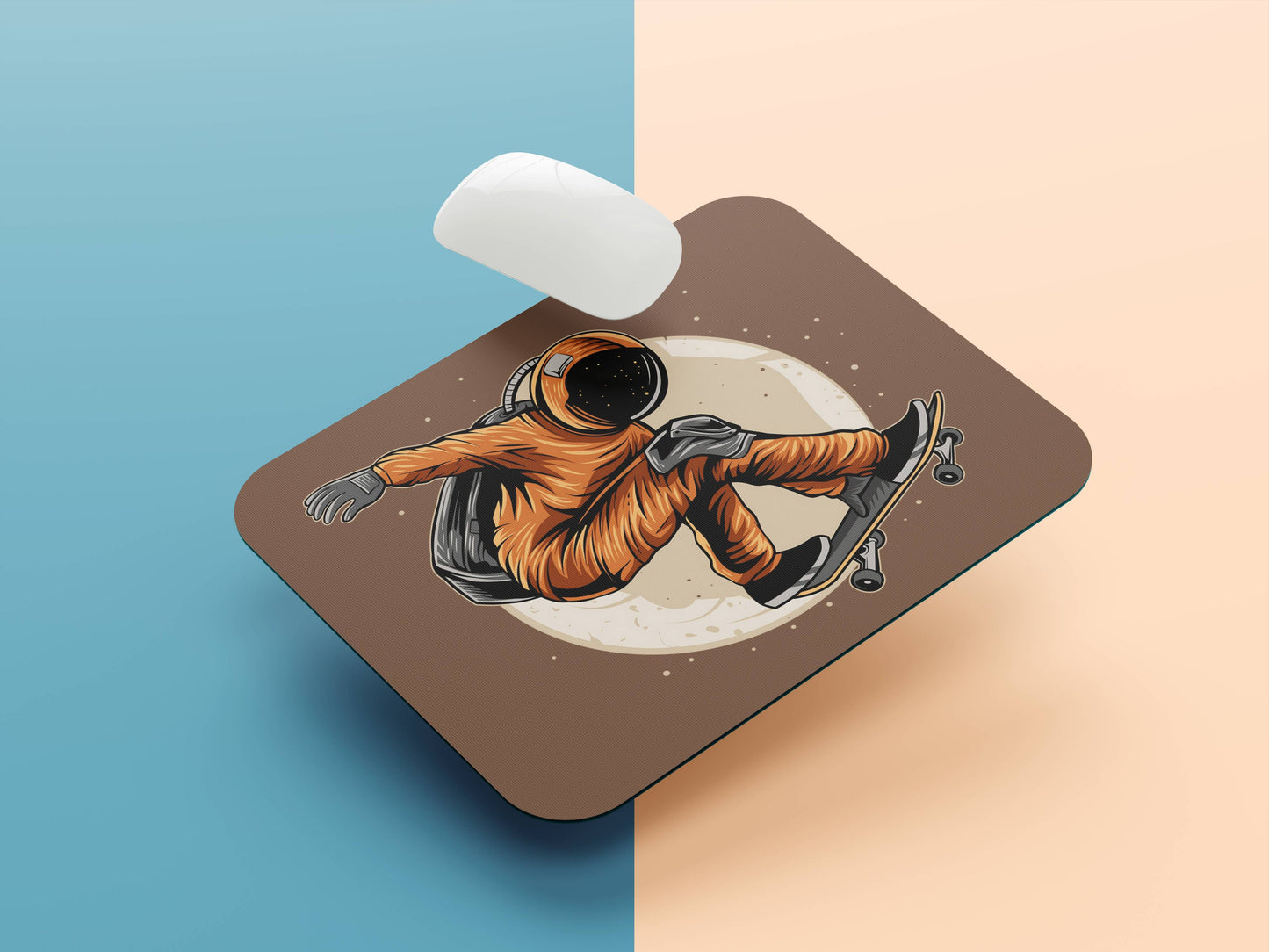 Astronaut on Skateboard mousepad mockup style 1