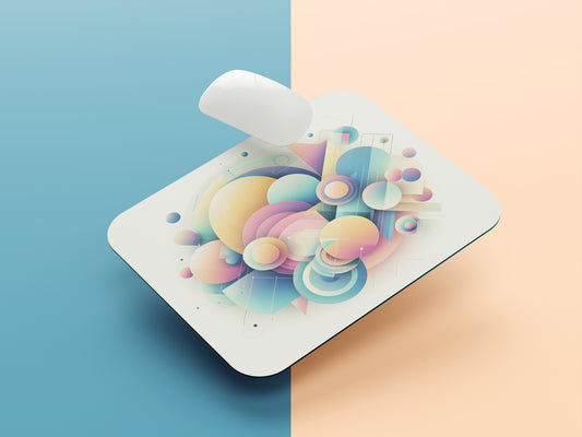 Abstract Gradient Geometry mousepad mockup style 1