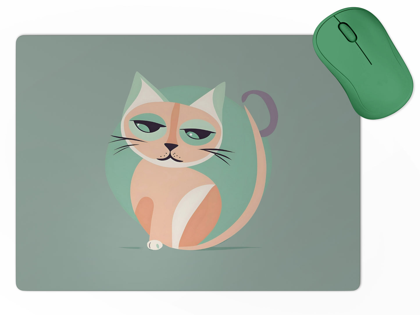 Minimalist Cartoon Catmousepad mockup style 5