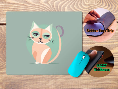 Minimalist Cartoon Catmousepad mockup style 4