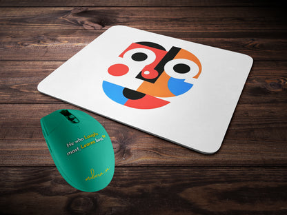 Geometric Cartoon Facesmousepad mockup style 2