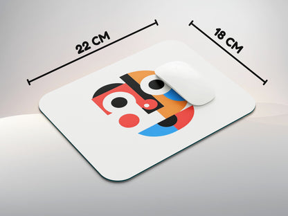 Geometric Cartoon Facesmousepad mockup style 3