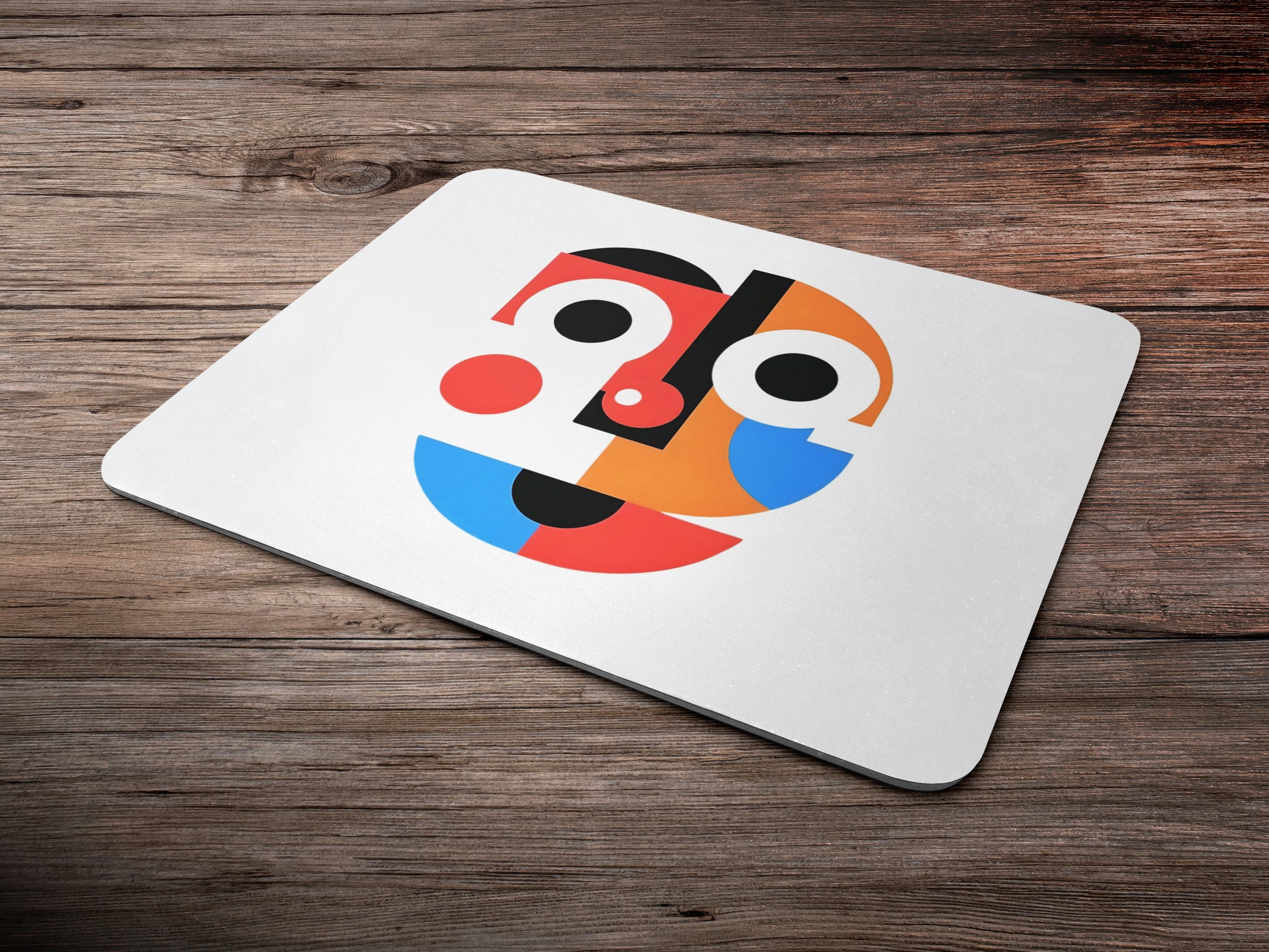 Geometric Cartoon Facesmousepad mockup style 6