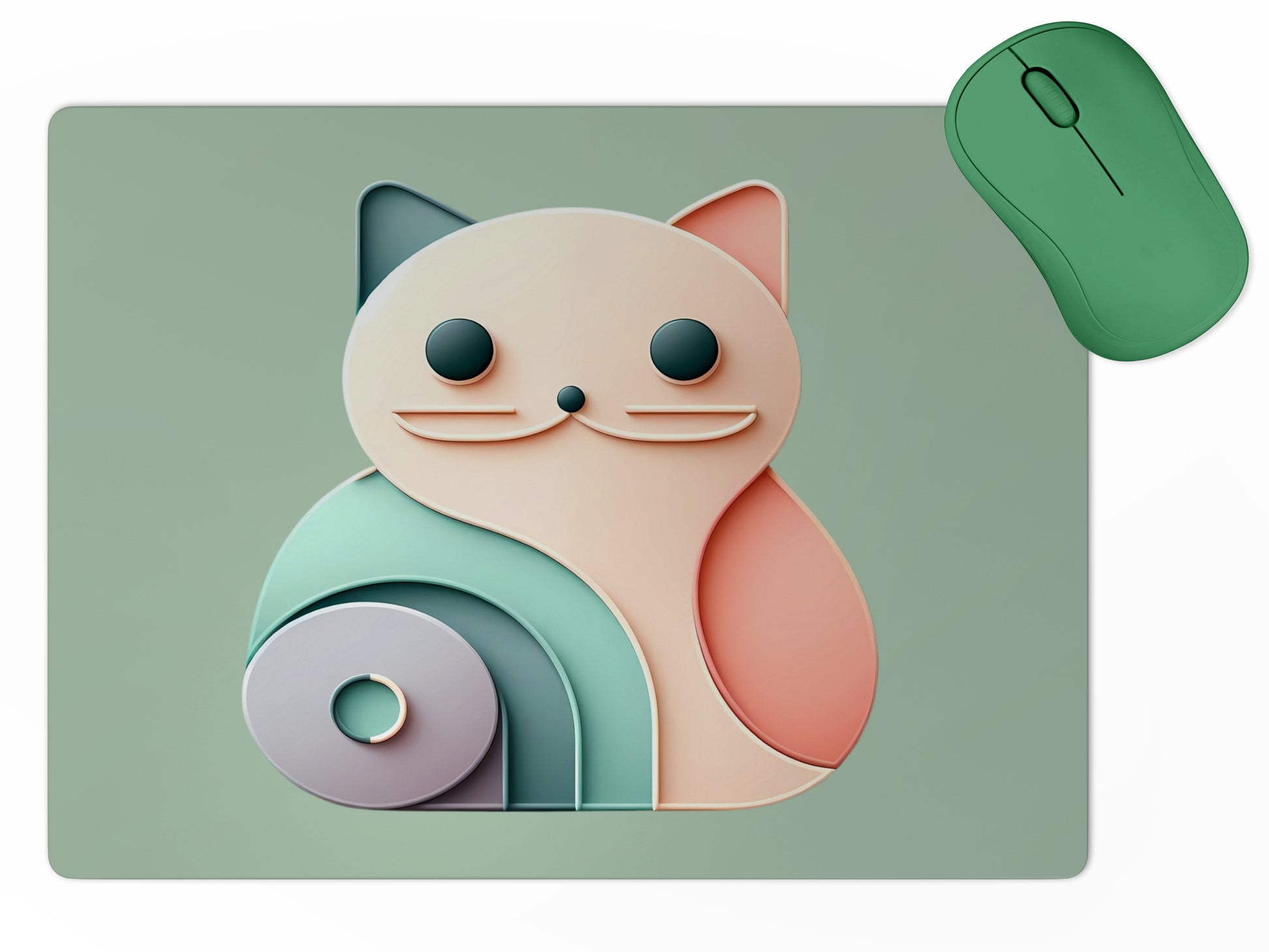 Abstract Cartoon Catmousepad mockup style 5