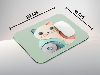 Abstract Cartoon Catmousepad mockup style 3