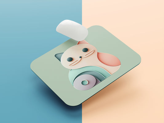 Abstract Cartoon Cat mousepad mockup style 1