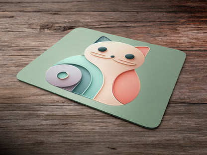 Abstract Cartoon Catmousepad mockup style 6