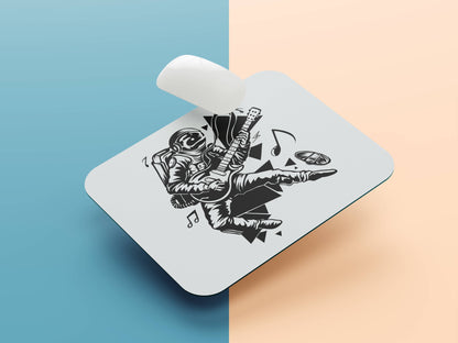 Astronaut Playing Guitar mousepad mockup style 1