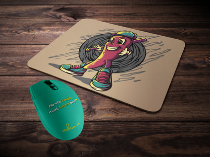 Cartoon character with Stickmousepad mockup style 2