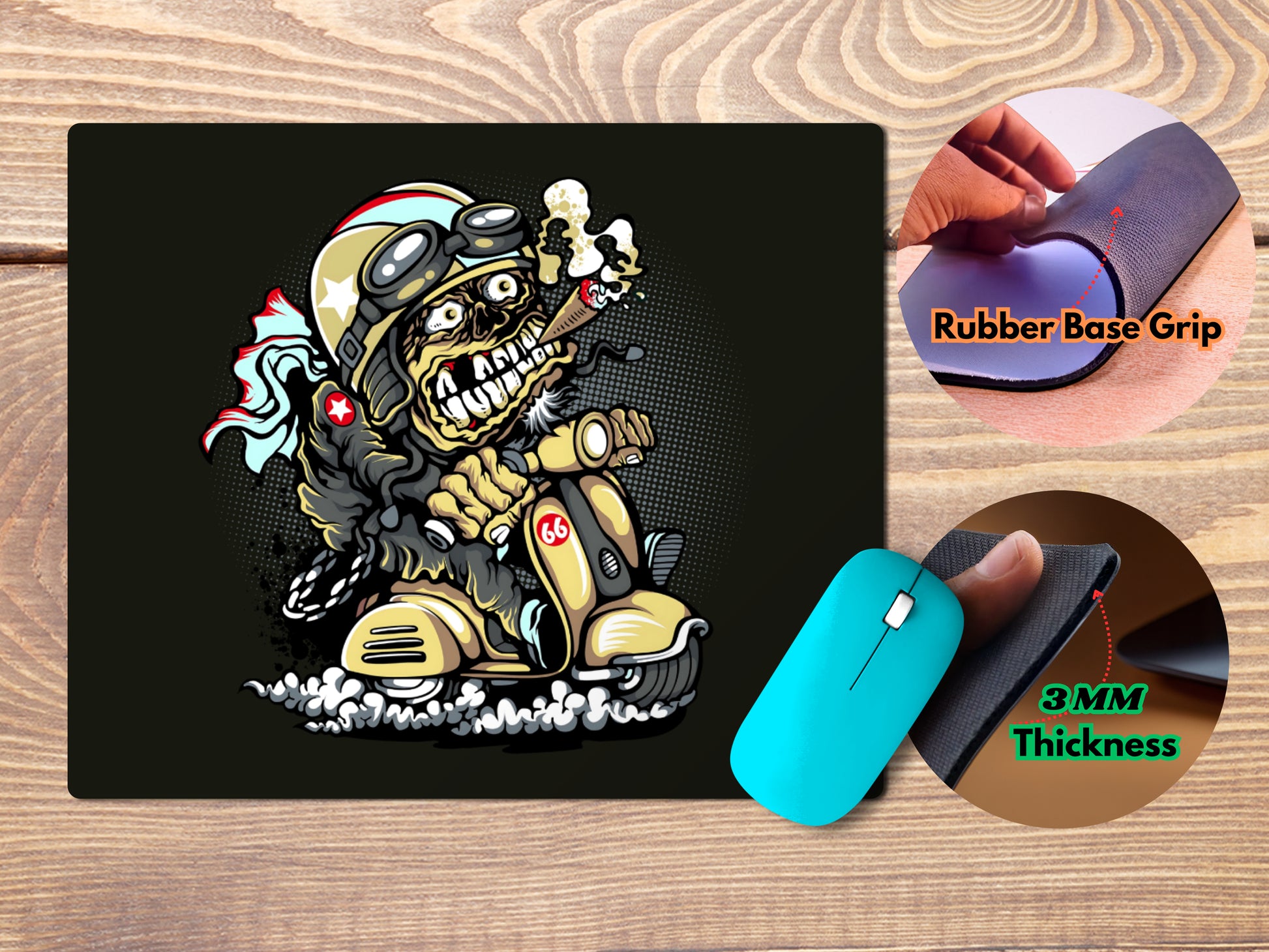 Cartoon on the Scootermousepad mockup style 4