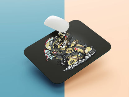 Cartoon on the Scooter mousepad mockup style 1