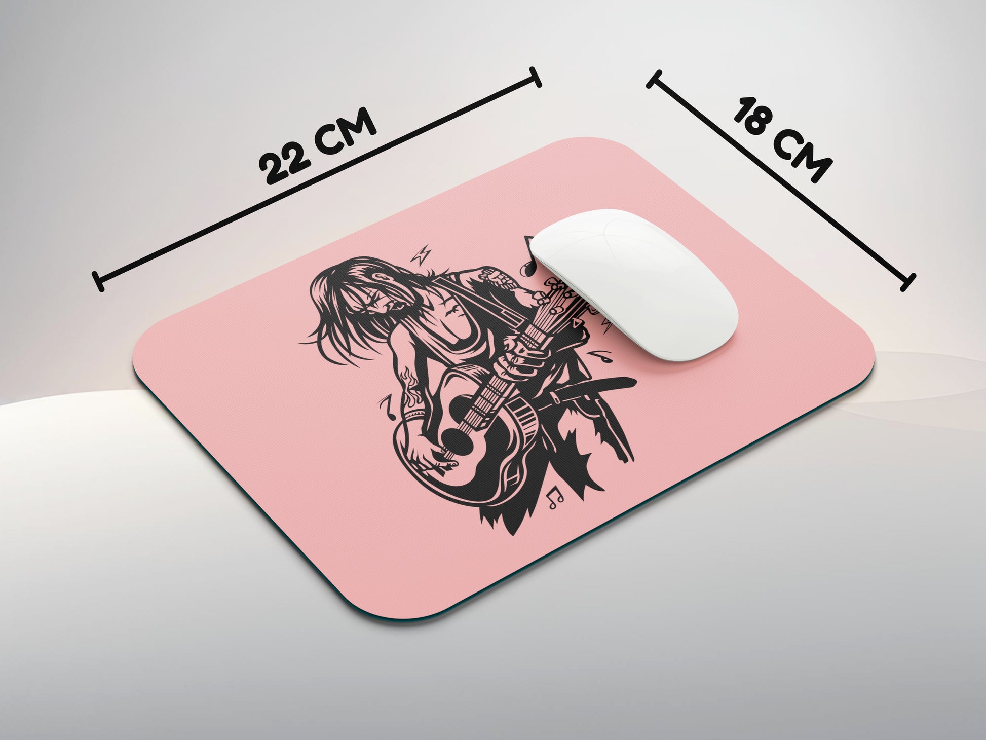 Female Playing Guitarmousepad mockup style 3