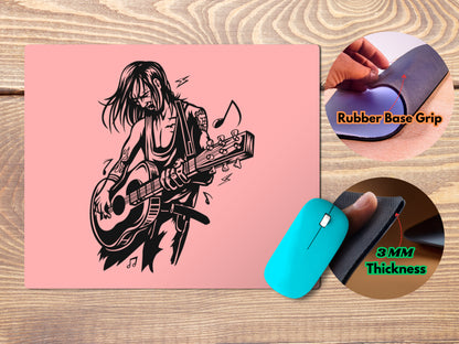 Female Playing Guitarmousepad mockup style 4