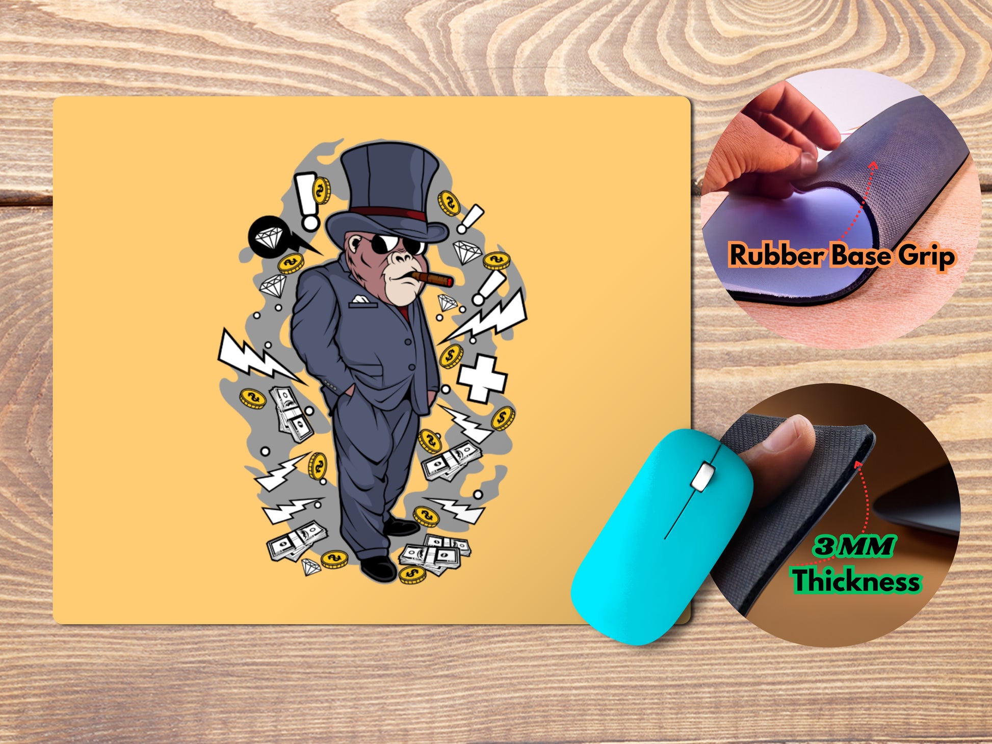 Gorilla The Business Manmousepad mockup style 4