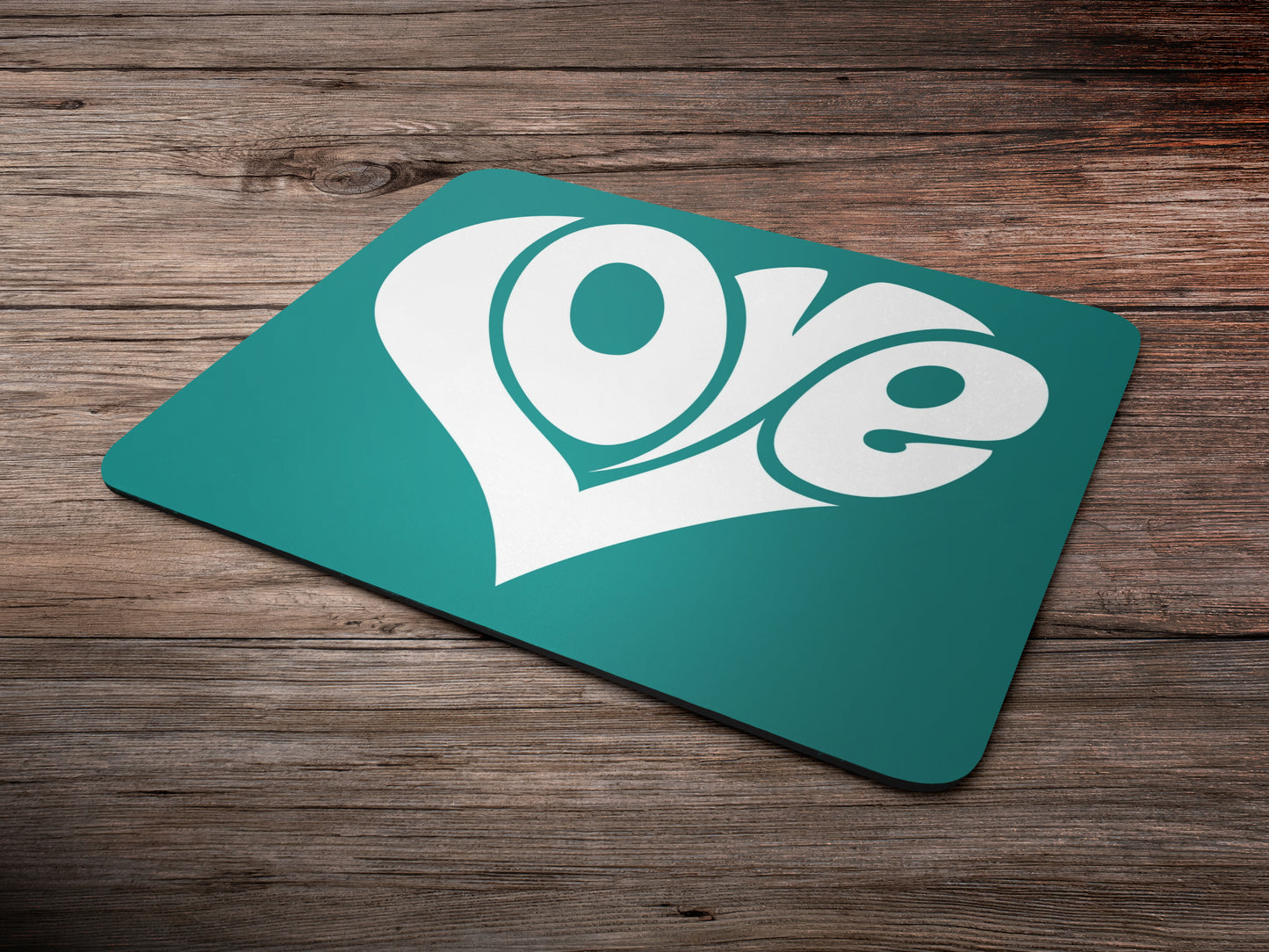 LOVE text in Heart Shapemousepad mockup style 6