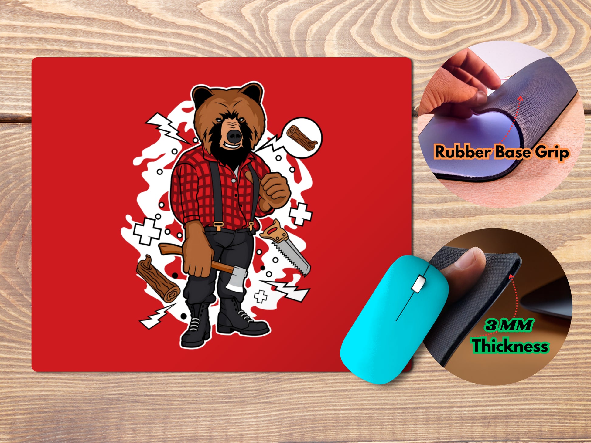 Bear the Carpentermousepad mockup style 4