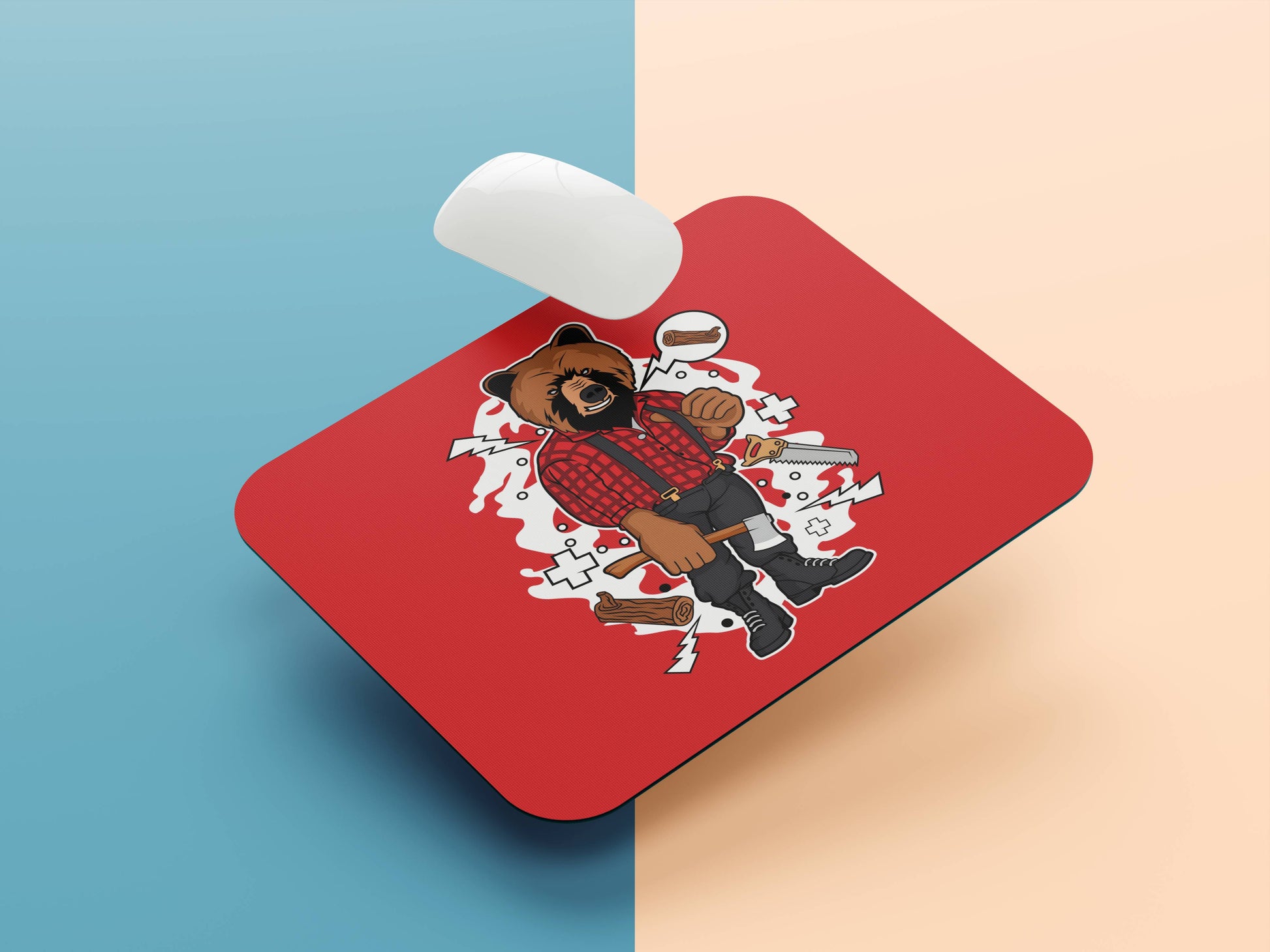 Bear the Carpenter mousepad mockup style 1