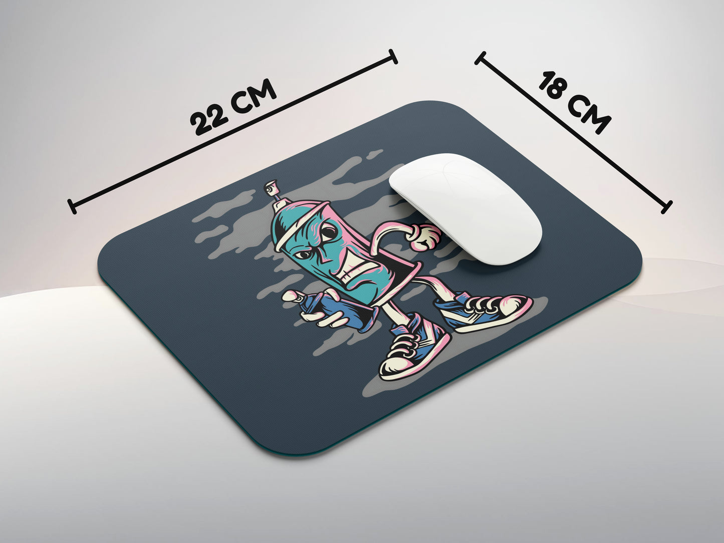 Paint cane cartoon with Spay Bottlemousepad mockup style 3