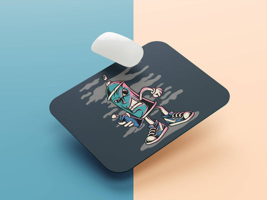 Paint cane cartoon with Spay Bottle mousepad mockup style 1