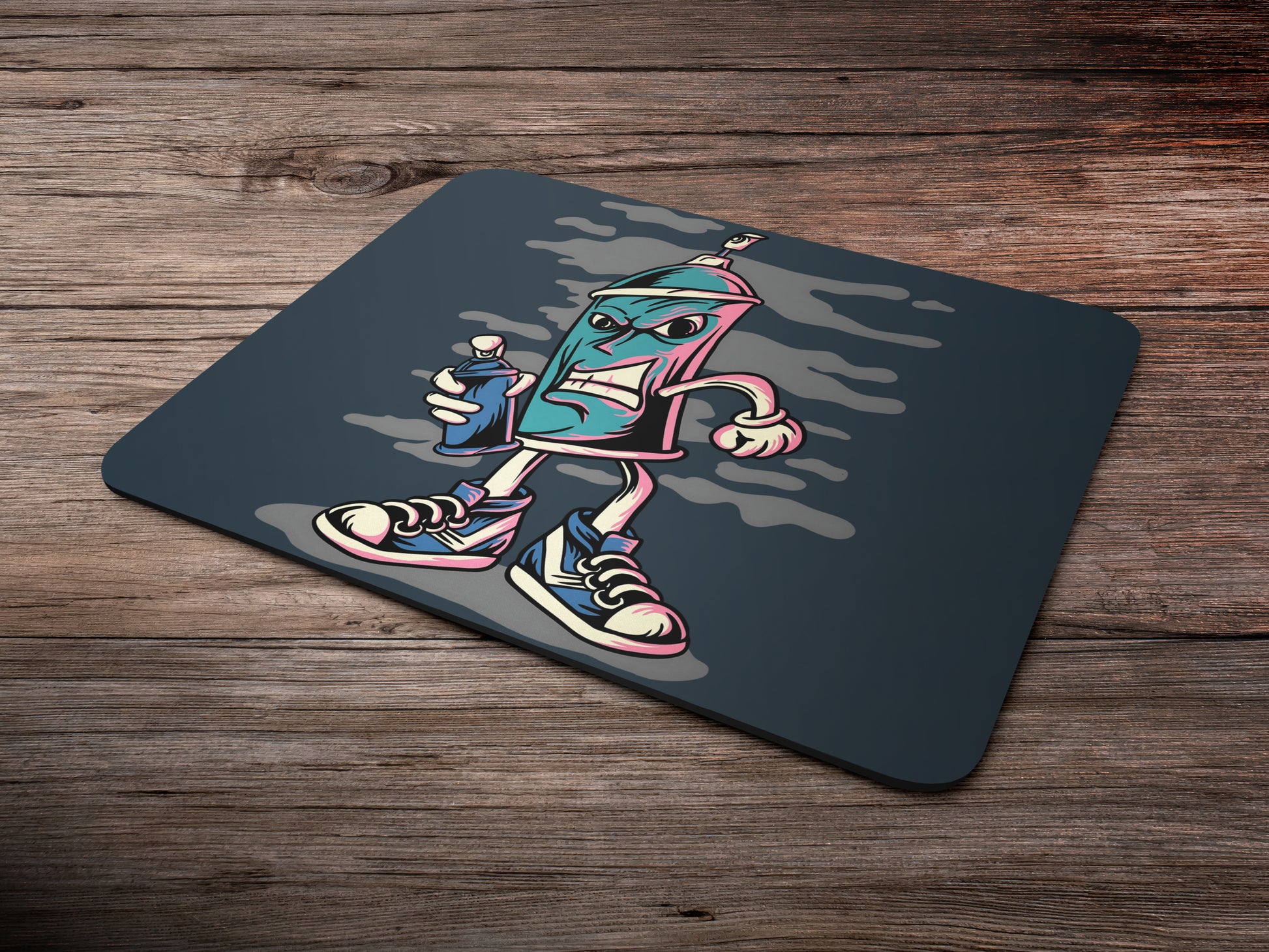 Paint cane cartoon with Spay Bottlemousepad mockup style 6