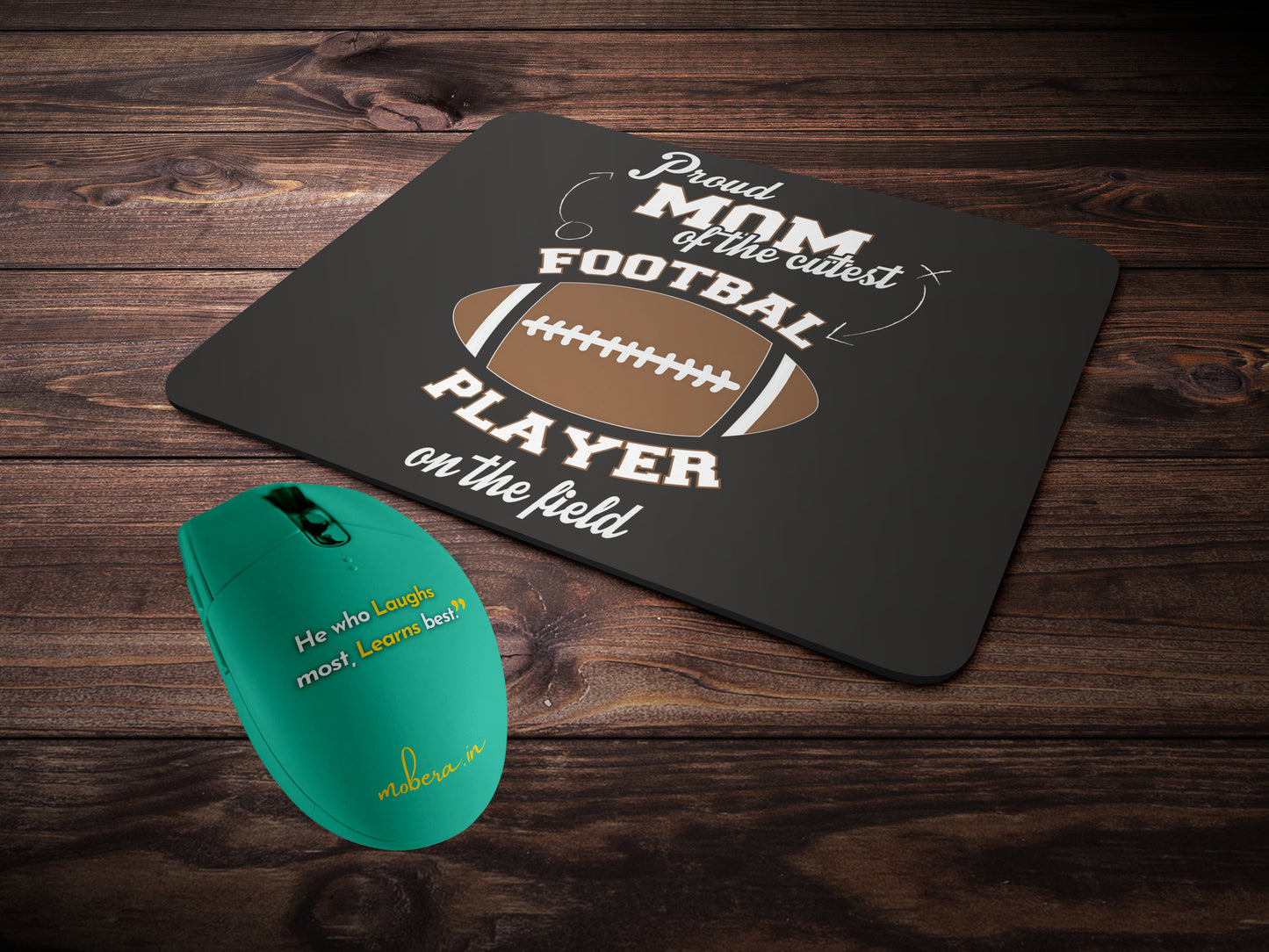 Proud Mom Football Playermousepad mockup style 2