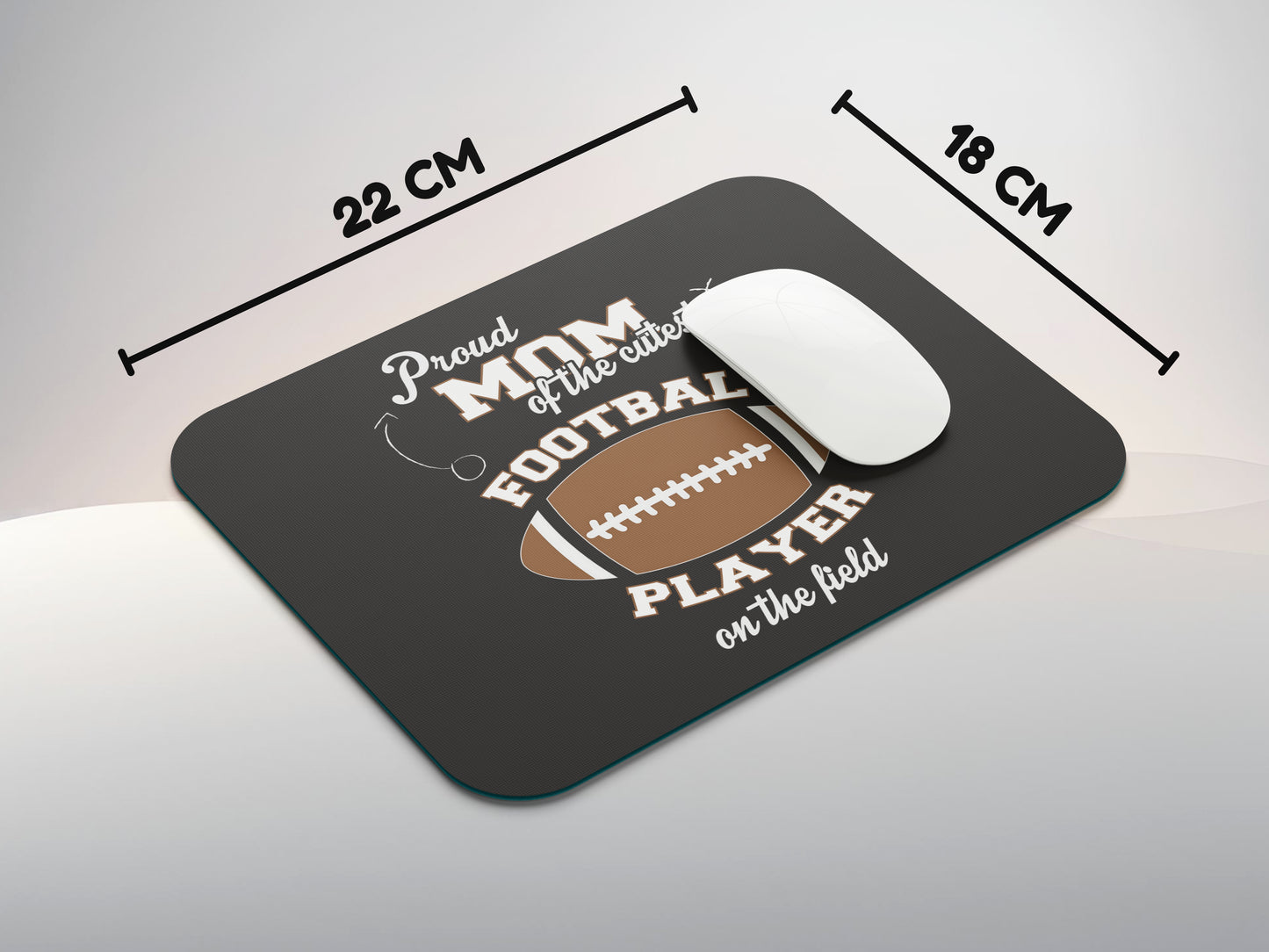 Proud Mom Football Playermousepad mockup style 3