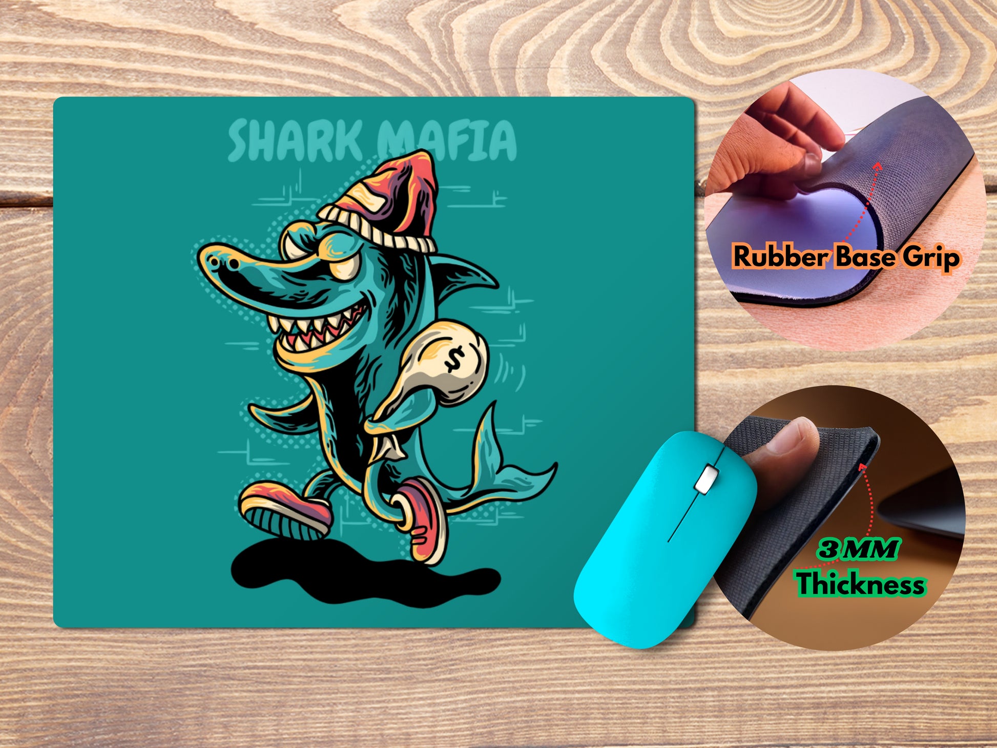 Shark Mafiamousepad mockup style 4