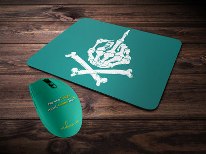 Skeleton Hand Finger Showingmousepad mockup style 2