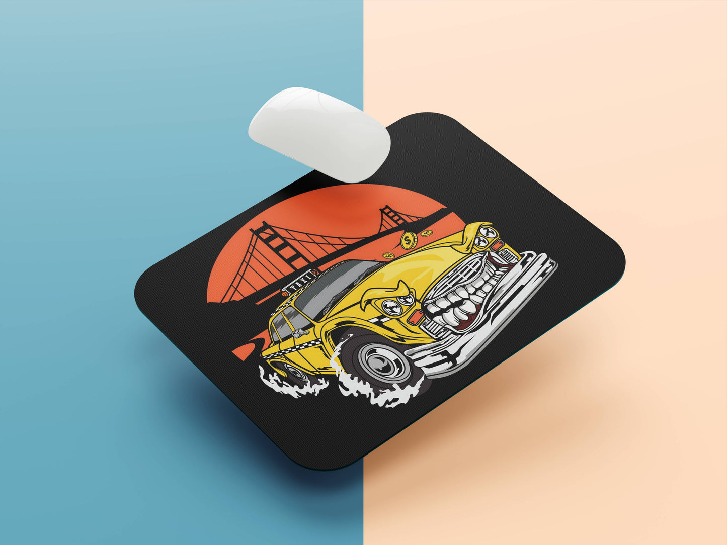 Taxi mousepad mockup style 1