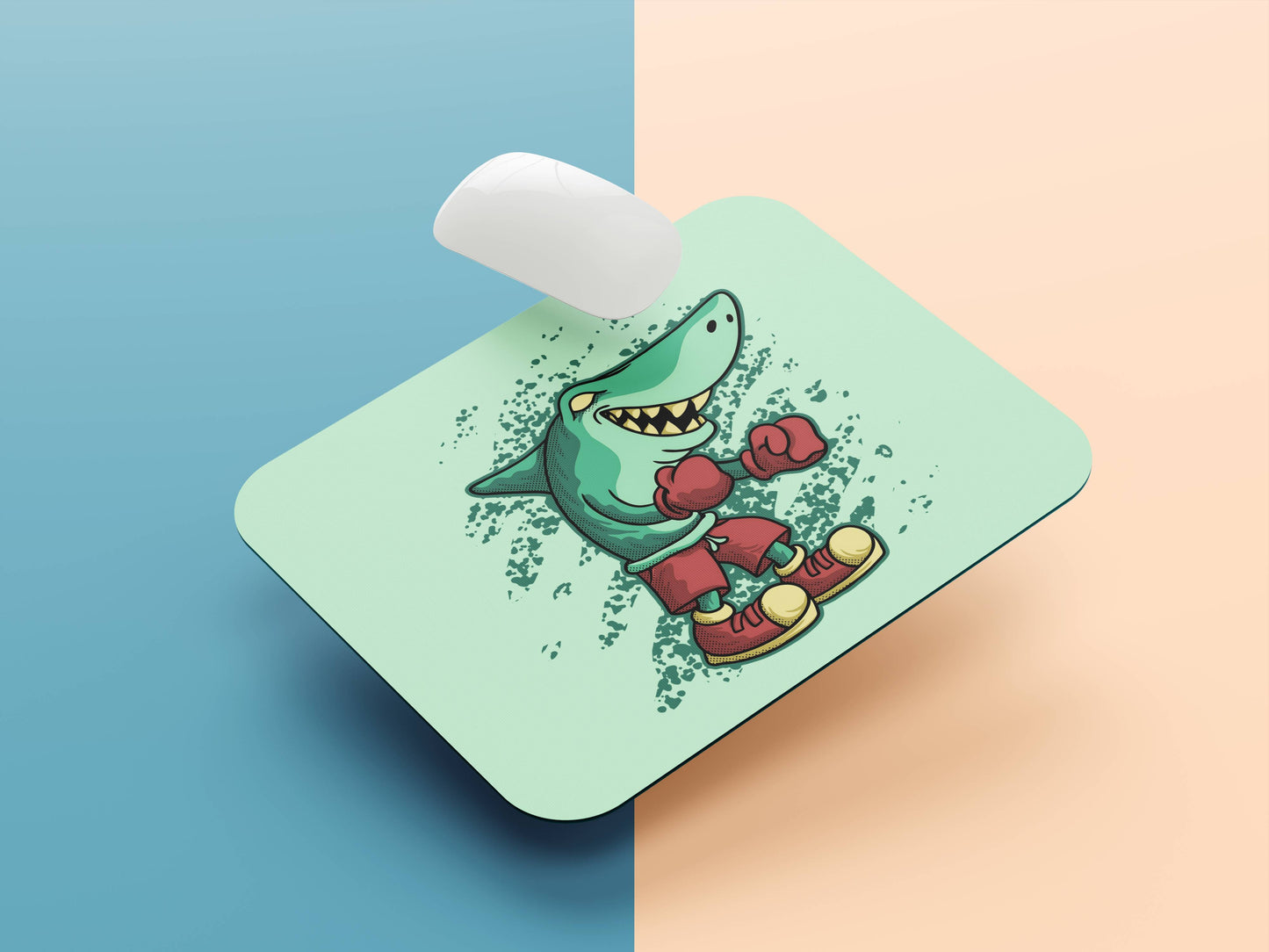 Whale as a Boxer mousepad mockup style 1