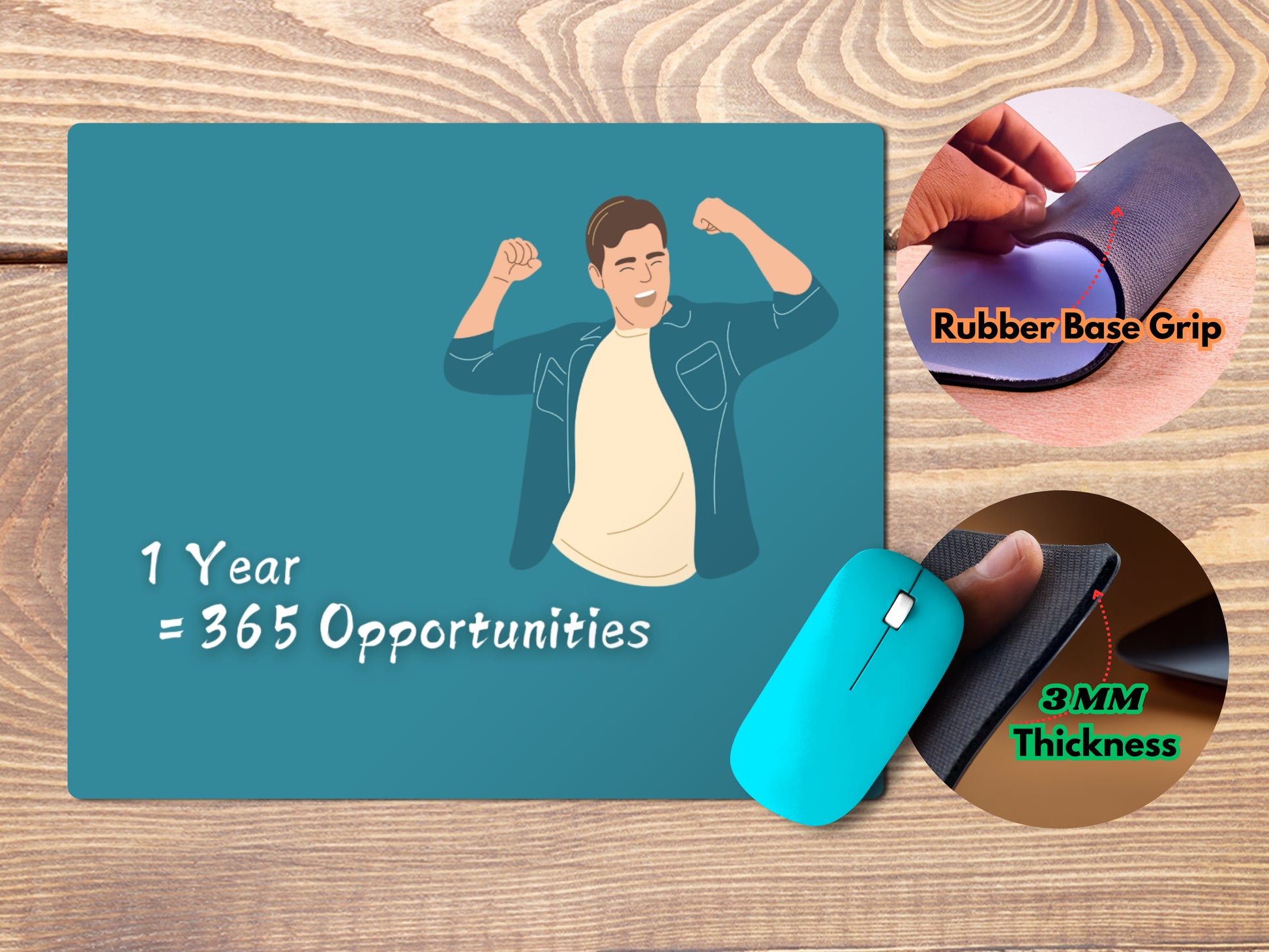 1 Year = 365 Opportunitiesmousepad mockup style 4