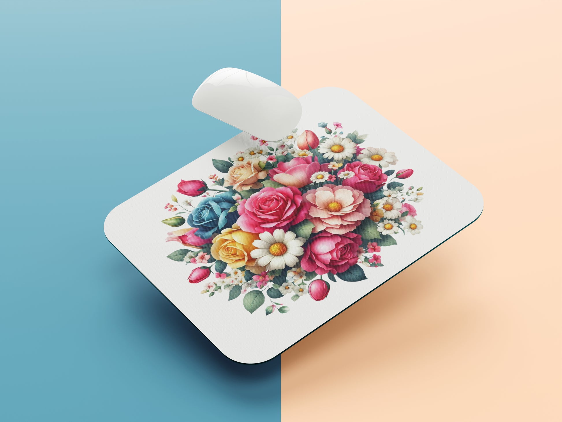 Flowers mousepad mockup style 1