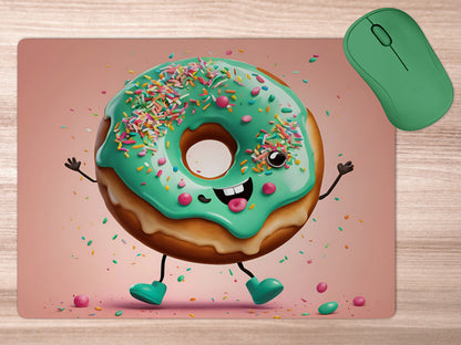 Happy doughnut character with sprinklesmousepad mockup style 5