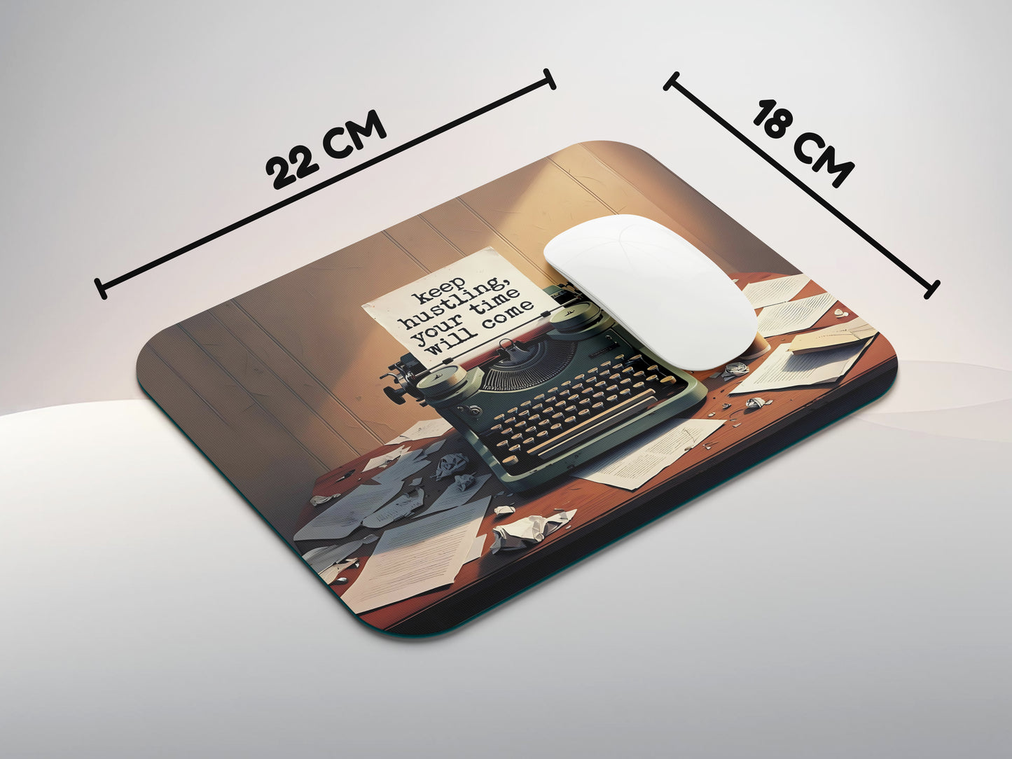 Keep hustling, your time will comemousepad mockup style 3