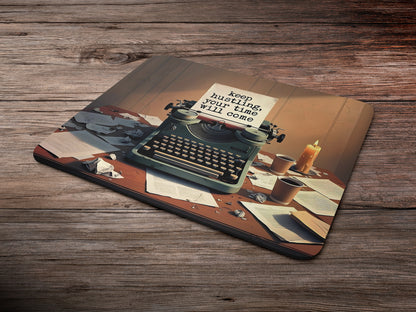 Keep hustling, your time will comemousepad mockup style 6