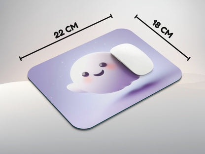 Playful, round ghost with a big smilemousepad mockup style 3