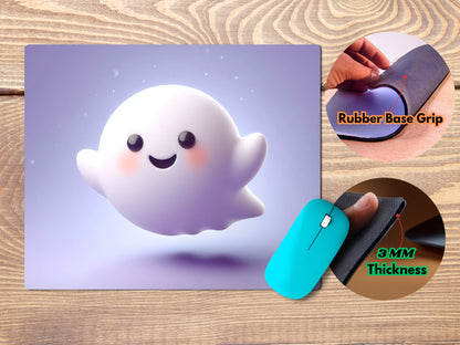 Playful, round ghost with a big smilemousepad mockup style 4