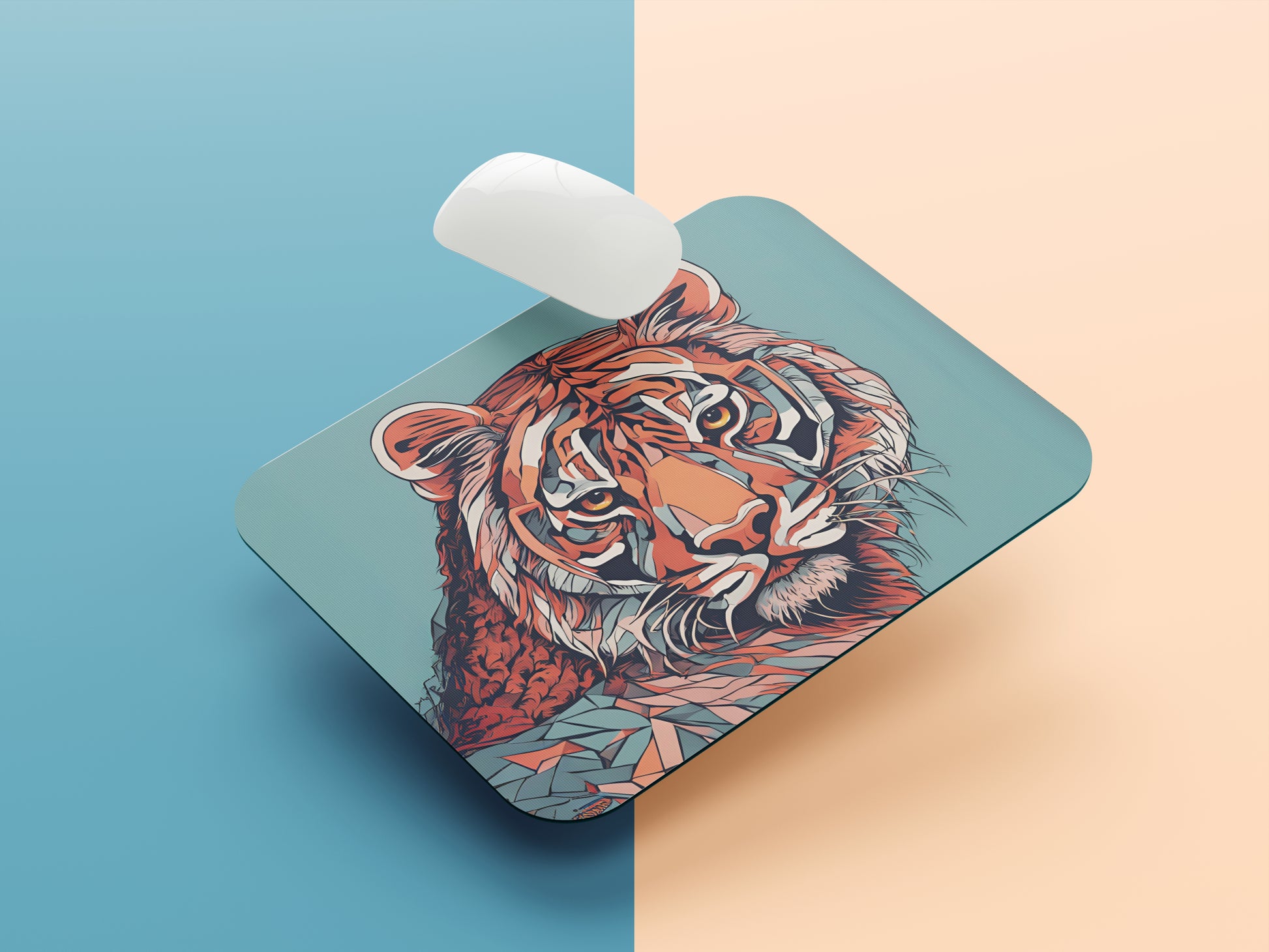 Tiger mousepad mockup style 1